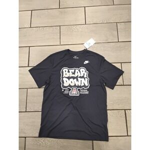 Nike Mens Bear Down Arizona Wildcats T Shirt Size M Dark Blue Graphic Tee